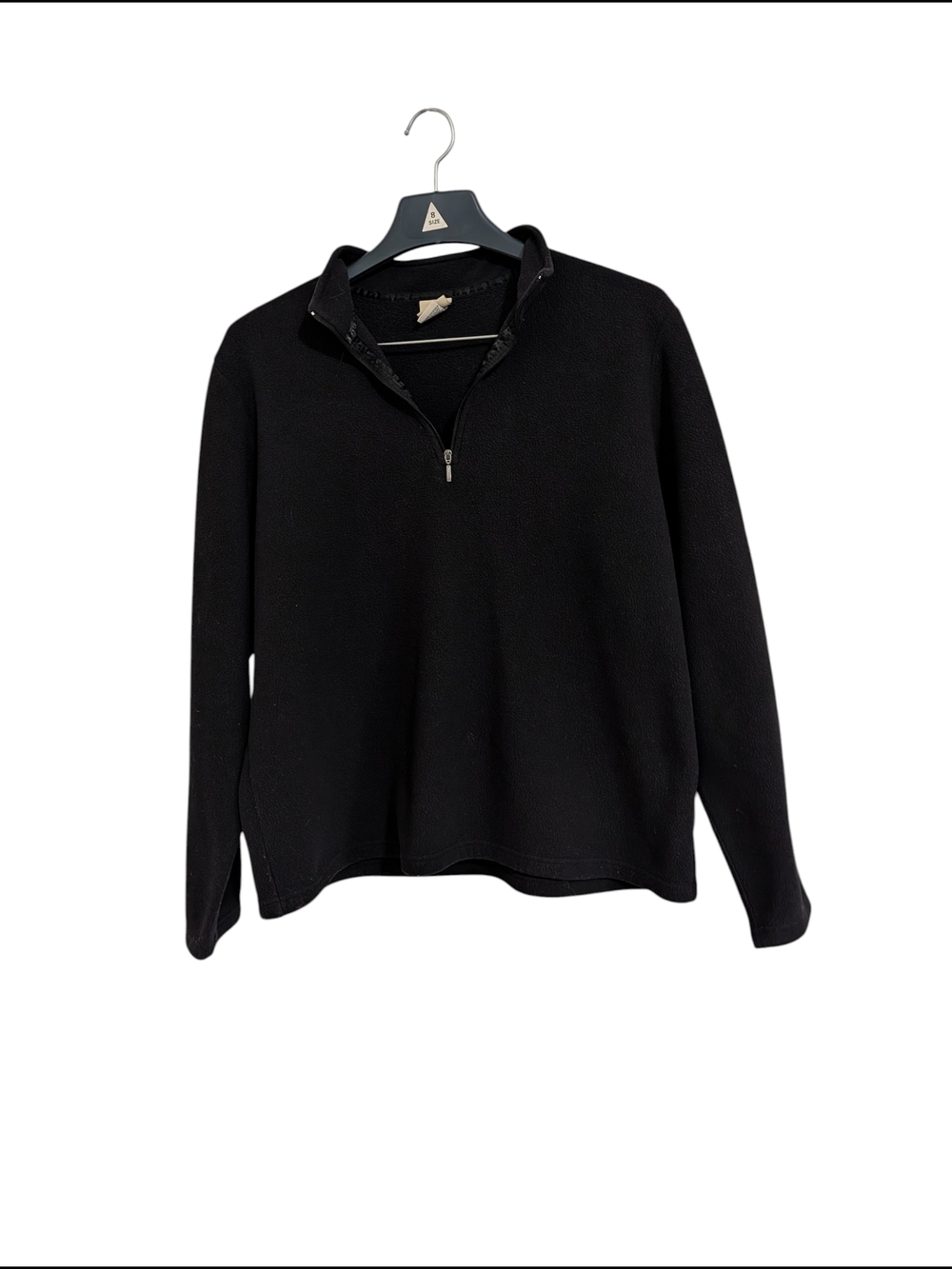 Vintage L.L. Bean Black Quarter Zip Pullover Sweatshirt Women's L